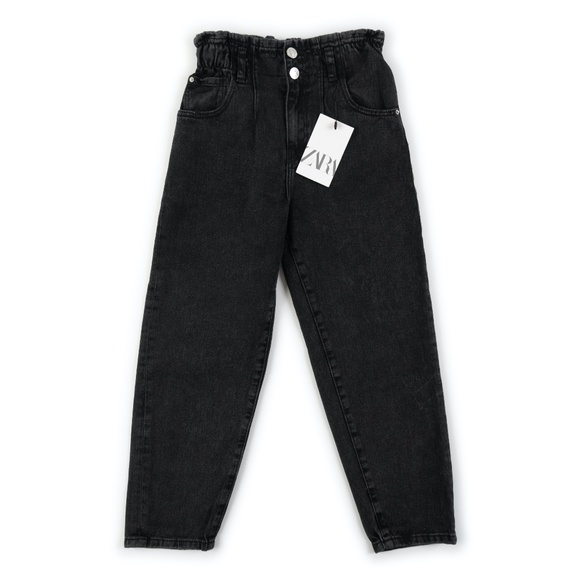 Zara Other - NEW Zara girls black Paperbag jeans size 9